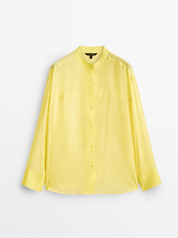 Блуза свободного кроя из 100% шелка