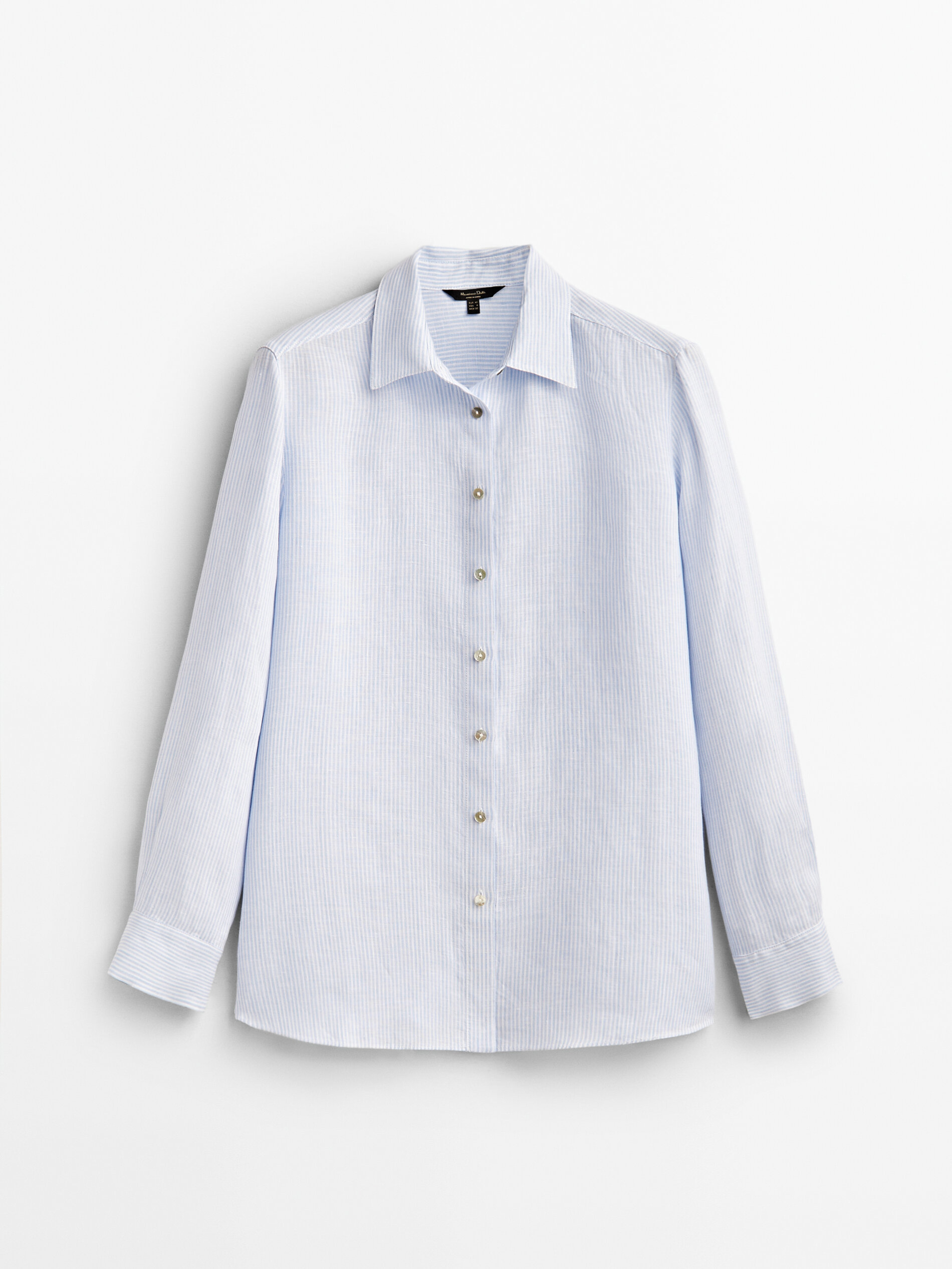 linen striped shirt PALE BLUE по 