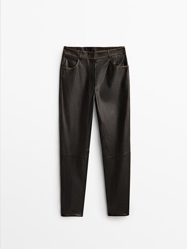 Massimo Dutti 7\/8-broek lichtgrijs casual uitstraling Mode Broeken 7/8-broeken 