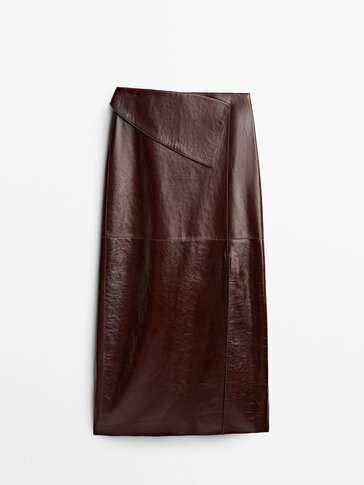 Mode Röcke Tüllröcke Massimo Dutti T\u00fcllrock Maxi schwarz-goldbraunfarben 