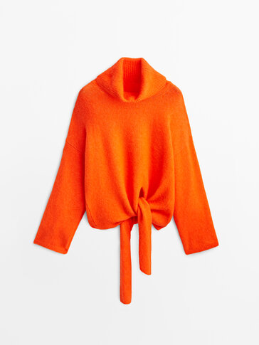 Pullover mit Stehkragen und Knoten vorne - Limited Edition