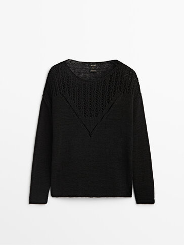 Pull maille ajourée