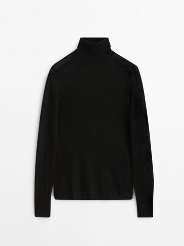 100% extra fine merino wool sweater - Massimo Dutti United Kingdom
