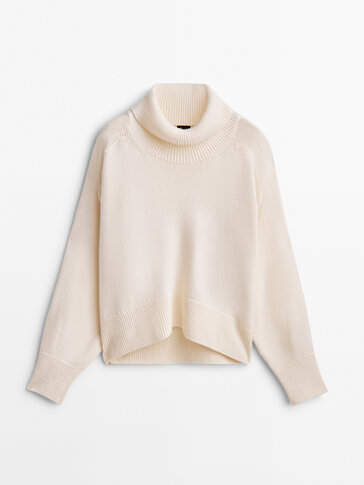 Turtleneck cape sweater - Massimo Dutti 