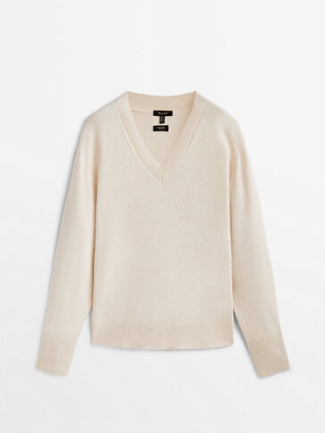 Beige L DAMEN Pullovers & Sweatshirts Elegant Massimo Dutti Pullover Rabatt 63 % 
