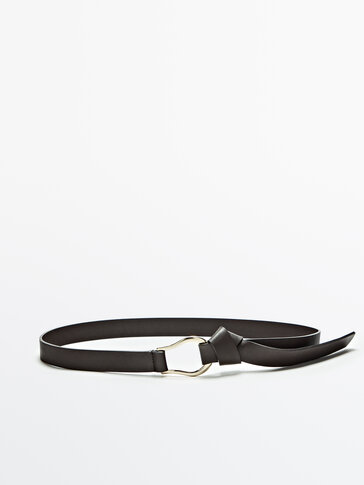 Long leather belt