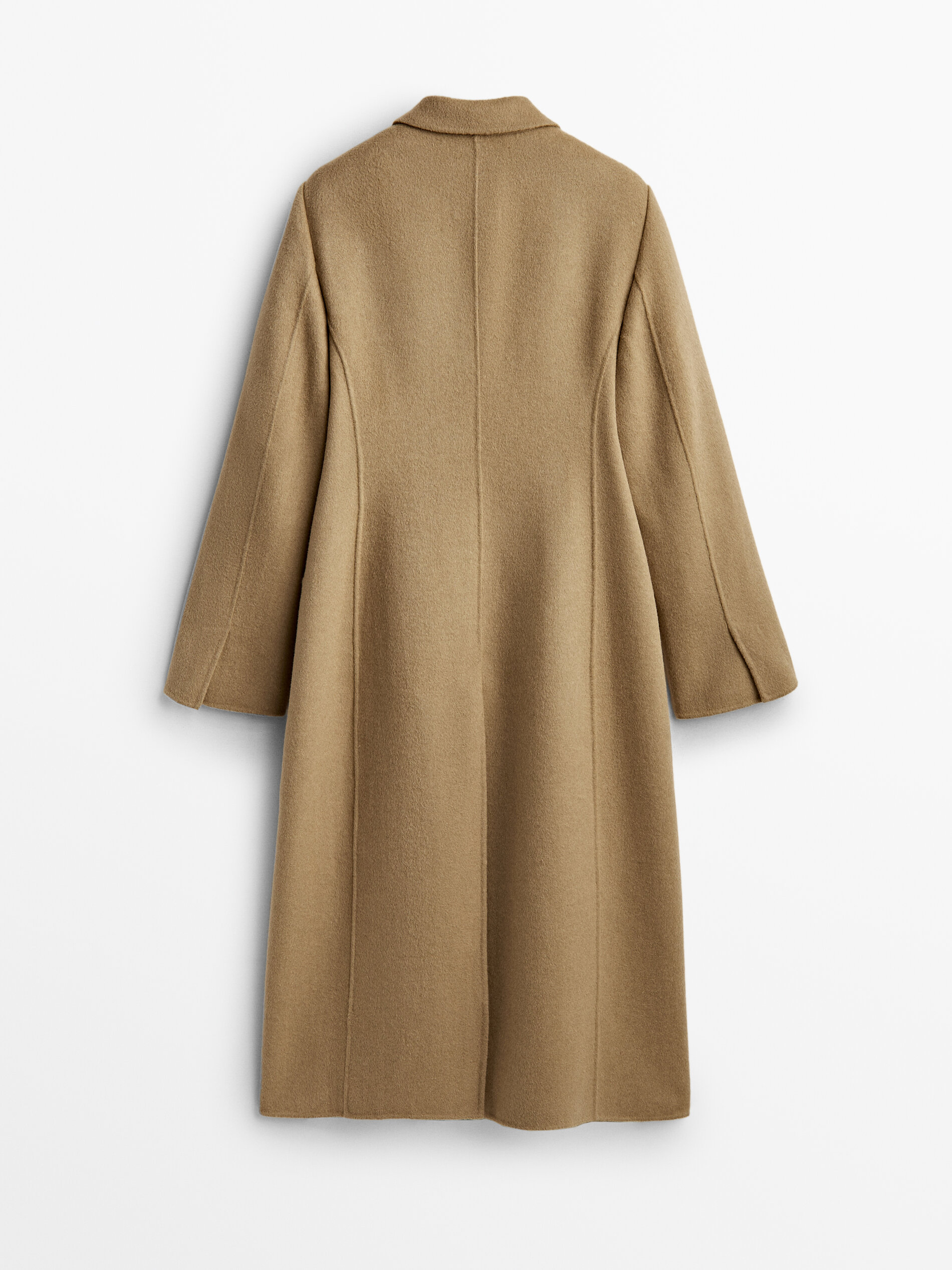 Massimo Dutti Long Wool Blend Coat With Shoulder Pads Big Apple Buddy