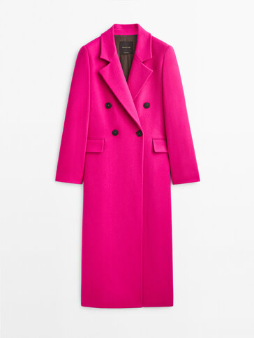 massimo dutti pink trench coat