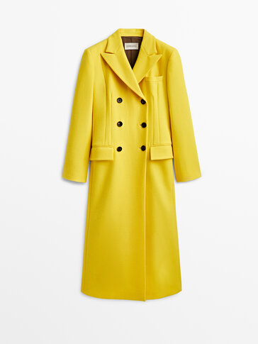 Μάλλινο παλτό με διπλή σειρά κουμπιών Limited Edition