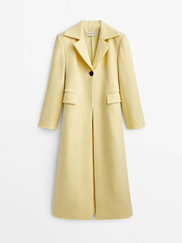 Μάλλινο παλτό με κουμπί ψηλά Limited Edition