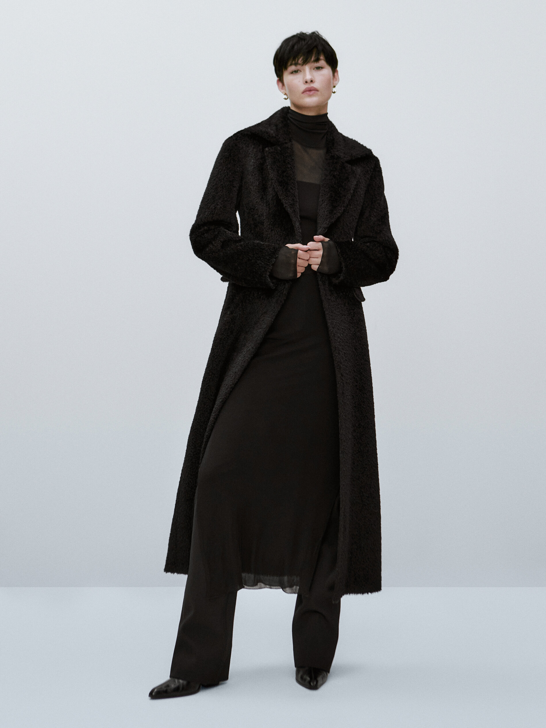 Massimo Dutti Limited Edition Black Reversible Coat Big Apple Buddy