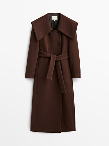 Пальто из смесовой шерсти с воротником в морском стиле, Limited Edition
