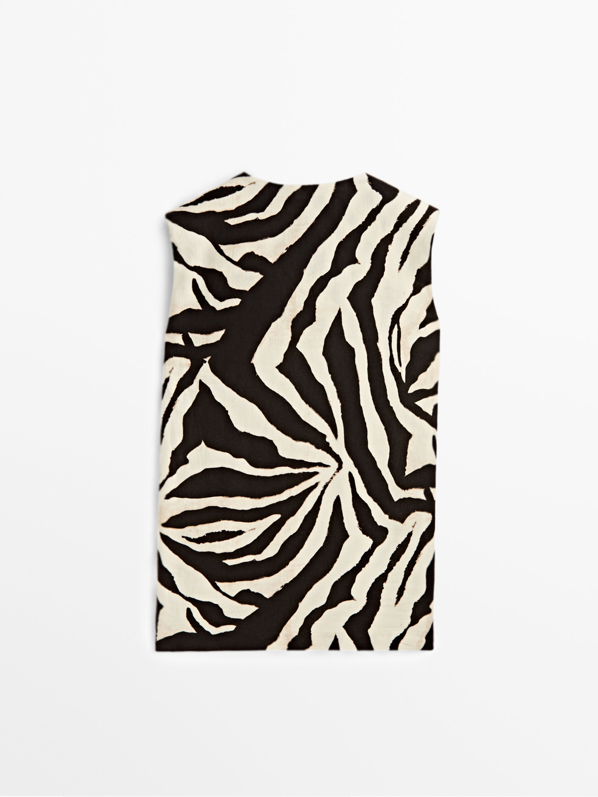 Massimo Dutti - Zebra desenli kısa elbise