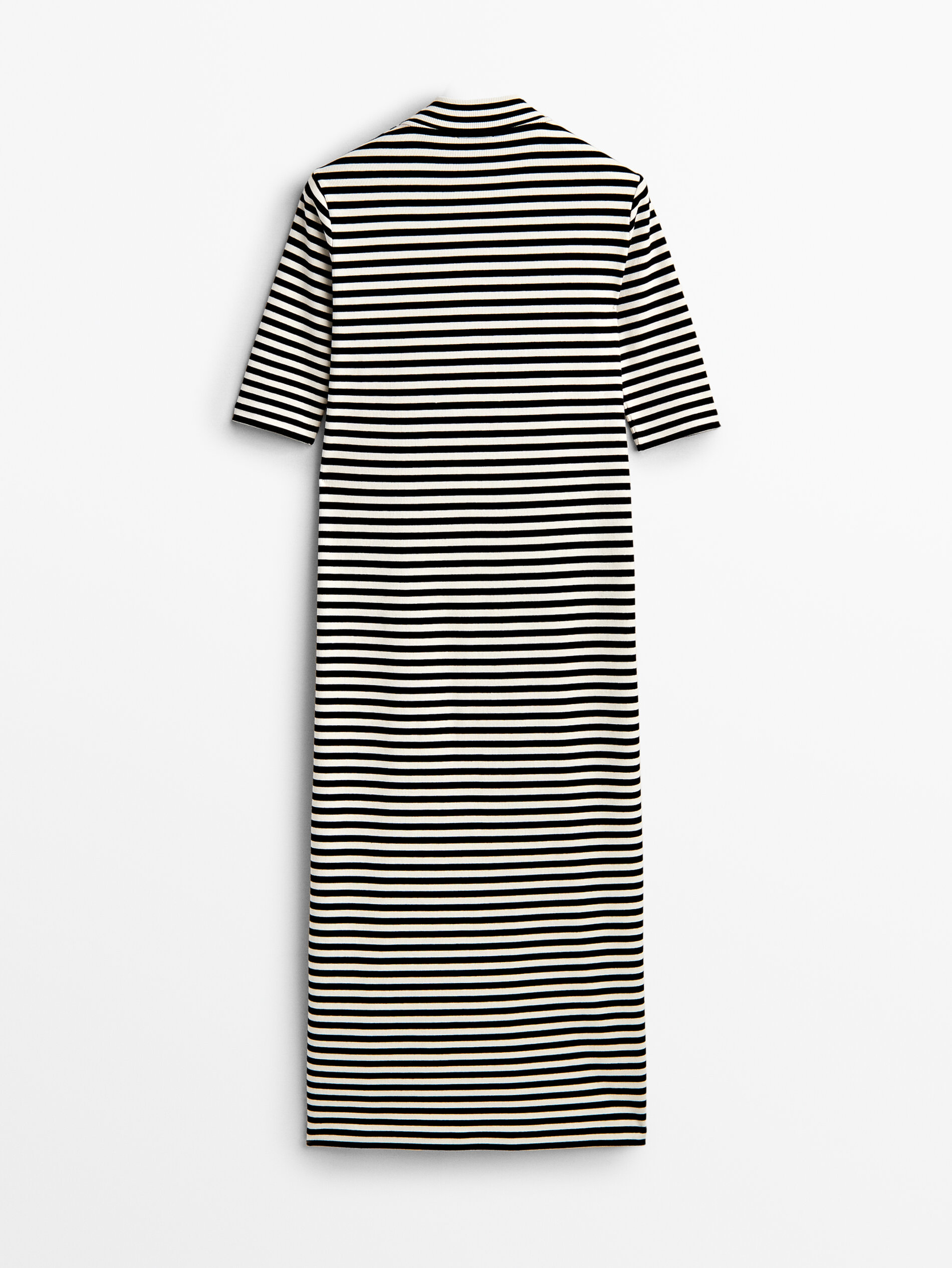 Massimo Dutti Striped Short Sleeve Midi Dress Big Apple Buddy