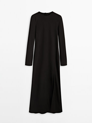 Long flowing dress with long sleeves