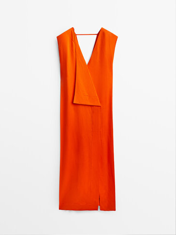 Μακρύ πορτοκαλί φόρεμα Limited Edition