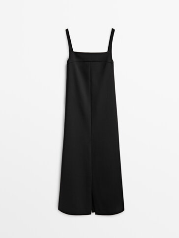 Lange jurk met vierkante halsuitsnijding - Limited Edition