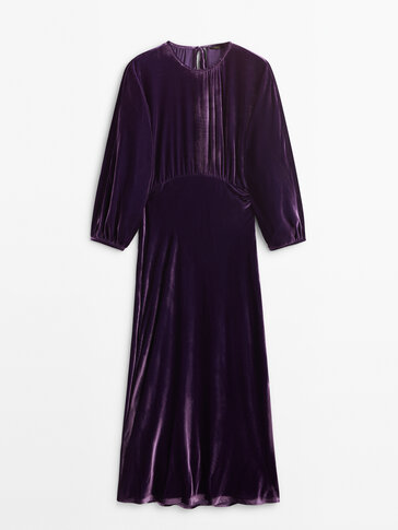 Long velvet dress with back detail