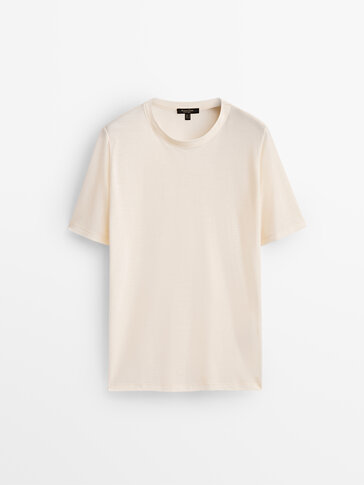 T-skjorte med korte ermer i cotton