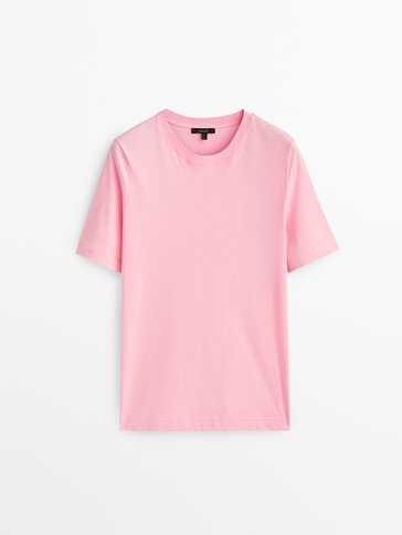 pink Damen Kleidung Massimo Dutti Damen Oberteile Massimo Dutti Damen Tops T-Shirts Massimo Dutti Damen Tops T-Shirt MASSIMO DUTTI 40 T-Shirts Massimo Dutti Damen Tops L, T3 