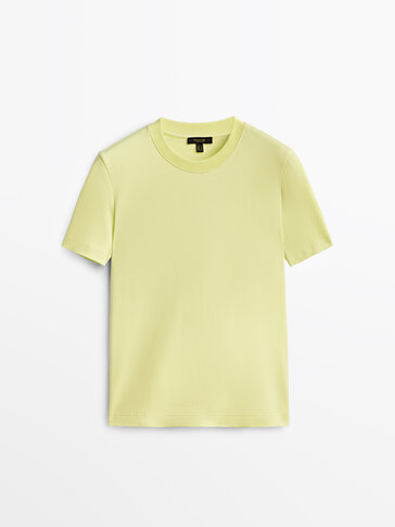 Massimo Dutti T-Shirt DAMEN Hemden & T-Shirts T-Shirt Basisch Rabatt 67 % Schwarz XS 