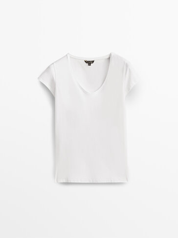 WOMEN FASHION Shirts & T-shirts Combined Beige S discount 71% Massimo Dutti T-shirt 