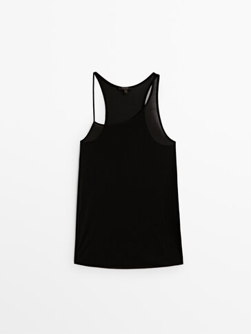 Sleeveless cut-out top
