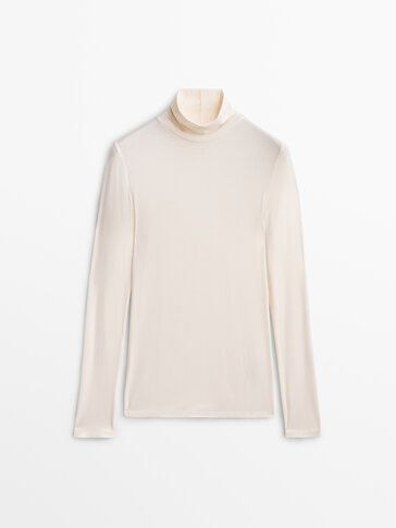 Massimo Dutti polo White M discount 52% WOMEN FASHION Shirts & T-shirts Polo Ribbed 