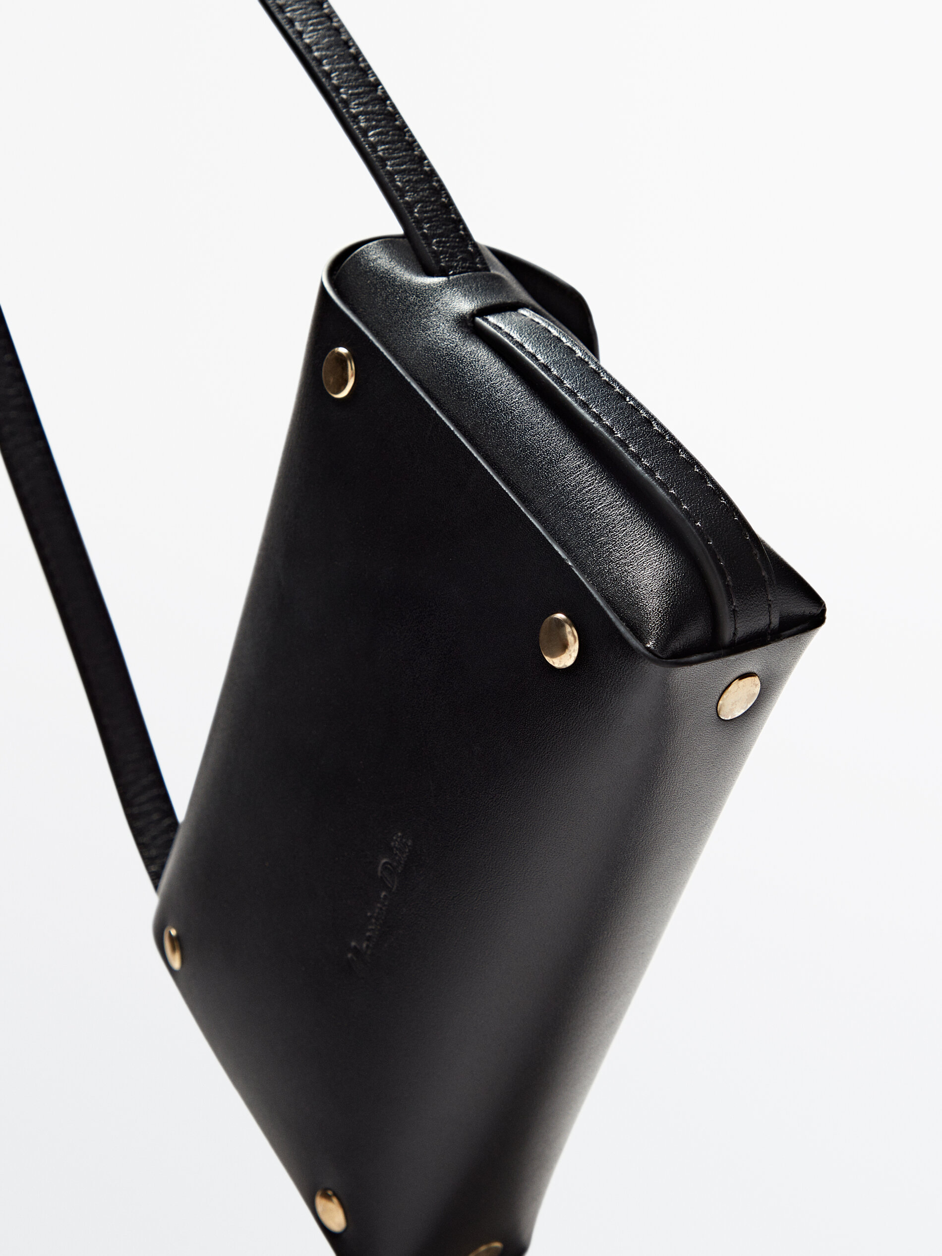 Massimo Dutti Leather Crossbody Clutch Bag Big Apple Buddy