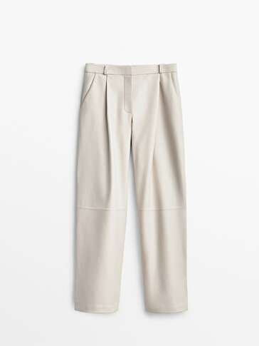 Leather darted trousers - Studio
