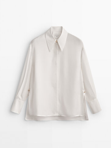 Silk oversize georgette shirt - Studio