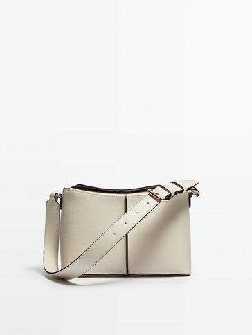Leather handbag with front seam - Studio