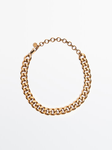 Gold-plated chain link necklace - Studio