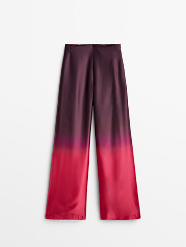 Pantalón satinado color degradado -Studio