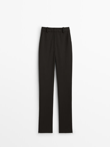 Fashion Trousers 7/8 Length Trousers Massimo Dutti 7\/8 Length Trousers light grey casual look 