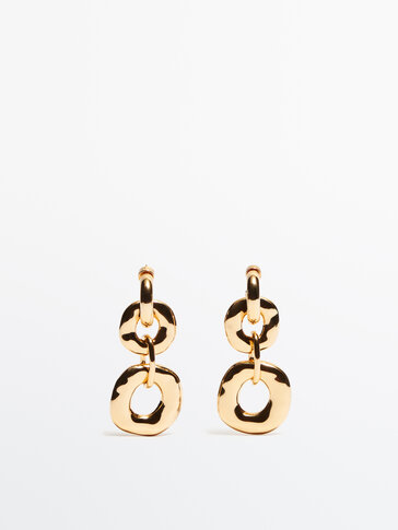 Gold-plated hoop earrings - Studio