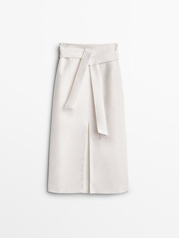 Linen skirt with bow - Studio