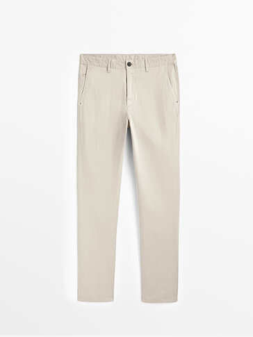 Pantaloni chino in cotone slim fit