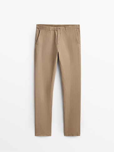 Mode Broeken 7/8-broeken Massimo Dutti 7\/8-broek bruin casual uitstraling 