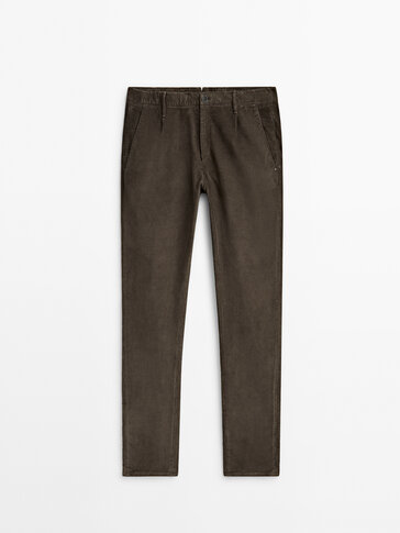 Tapered-fit corduroy chinos