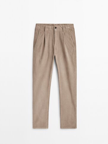Pantaloni chino in velluto a costine tapered fit