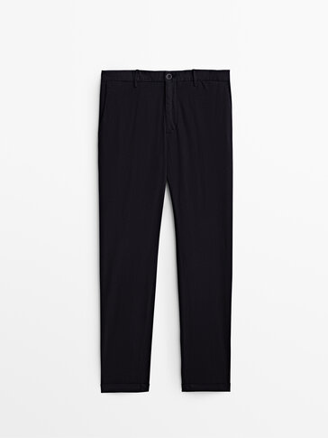 Pantalon chino micro-texturé slim fit
