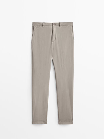 Pantaloni chino con micro struttura slim fit