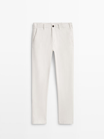 Tapered fit twill chinos