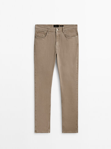 Kalhoty tapered fit džínového vzhledu
