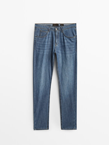 Spodnie jeansowe stone wash o casualowym kroju