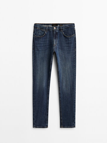 Toelopende dirty stone jeans