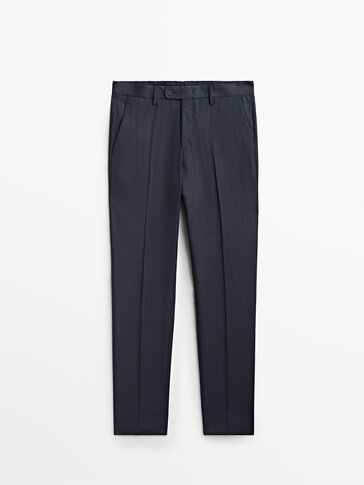 100% pure wool needlecord suit trousers