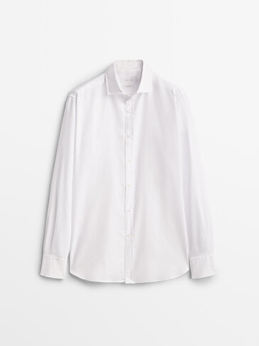 Slim fit cotton Oxford shirt