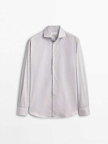 Stripete skjorte med easy-iron-overflate – slim-fit